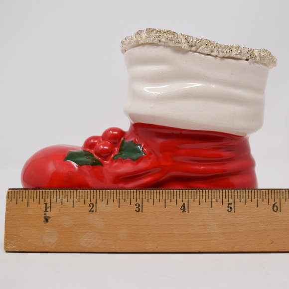 VTG Spaghetti Trim Wyatt Dunagan Williams Karoff Santa Christmas Boot Bank Japan - Picture 15 of 15